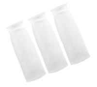 DINHEAROM Aquarium Filter Media Bag to Catch Coarse Floating Matter 3pcs with 3d Honeycomb Mesh and Plastic Ring, Polypropylene Material, White Colour, Designed for Pond and Sump