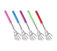 DINHEAROM Back Scratchers Convenient 5pcs Stainless Steel Retractable Portable Back Itching Device for Relaxation and Stress Relief