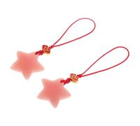 DINHEAROM Bag Pendant Keychain 2pcs Red Glow-in-the-Dark Star Charm with Braided Rope for Enhancing Style and Practicality of Everyday Items
