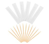 DINHEAROM Bamboo Toothpicks Individually Wrapped Small Bulk Pack with Single-Point Design, Portable Snack and Restaurant Use, Hygienic Disposable Picks for Home, Hotel, and Travel