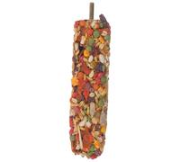 DINHEAROM Bird Treat Sticks: Mixed Vegetable - Edible Chew Perch Combo - Cage Mount Snack Bar for Parrots Cockatiels Conures Canaries Finches Aviary