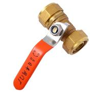 DINHEAROM Brass Ball Shut Off Valve with Thread Fitting, Easy to Operate and Lightweight, Suitable for Water Distribution and Plumbing Applications, Wide Application Range