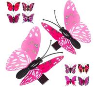 DINHEAROM Butterfly Barrettes Adjustable Butterfly Wings Pvc and Steel Material 10 Pcs Hair Clips Lightweight Stylish Accessories for Women for Wedding and Party
