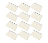 DINHEAROM Canvas Cosmetic Bags Beige Colour Sublimation Blank Heat Transfer 12pcs Makeup Storage Bags Compact Convenient for Travel Use Suitable for Travel Can Be Put Or Backpack