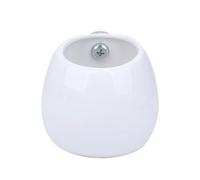 DINHEAROM Ceramic Hanging Pet Feeder Bowl for Small Pets Rabbit and Cat Easy Hanging Design and Smooth Rounded Shape, White Food Bowl for Cage Feeding