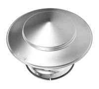 DINHEAROM Chimney Cap Vent Cover Stainless Steel Umbrella Shape Chimney, Rainproof and Bird-Proof Sturdy Silver Exhaust Rain Cap for Roof Protection Stove Flue