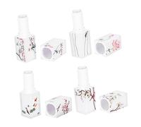 DINHEAROM Chinese Style Lipstick Tubes 4pcs Matte Frosted Semi- Square Empty Lipstick Diy Containers for Makeup Storage