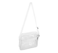 DINHEAROM Clear Cosmetic Portable Makeup Organizer for Toiletries Accessories Cosmetics Lightweight Crossbody Pouch for Women Girls Transparent Design