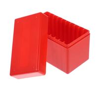 DINHEAROM Coin Storage Box Plastic Coin Holder Organizer with Slots for Collectors Red Display Case and Sliding for Medals