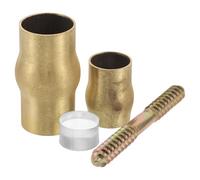 DINHEAROM Copper Walking Stick Ferrule Set, Elderly Cane Joint Hardware with Anti-Slip Brass Insert, Ordinary Single-Staff Crutch Connector Accessories for Wooden Walking Canes