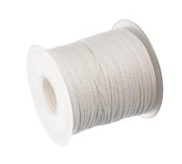 DINHEAROM Cotton Candle Wicks Pure White Cotton Braided Wick Spool 1 Roll 30m for Candle Making Smokeless