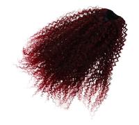 DINHEAROM Curly Drawstring Ponytail Extension 50cm Synthetic Afro Wavy Hairpiece for Black Women Voluminous Ombre Faux Ponytail Hair Extension for Styling