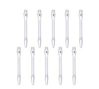 DINHEAROM Darts Shafts 2ba Thread Size Silver 10pcs Aluminium Alloy with, Front-loaded Weight Balance for Increased Shaft Life, Darts Accessories for Professional Throwing Games