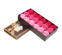 DINHEAROM Delicate Soap Rose Flowers Box with Long-lasting Fragrance and Storage Box, Pink Floral Soap Flower for Graduation Period, for Room Decoration and Personal Care