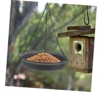 DINHEAROM Detachable Balcony Railing Bird Bath Feeder with Deep Basin Durable Outdoor Hanging Parrot Feeder for Garden Patio Porch Multi Function Bird Feeding Tool