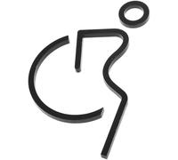 DINHEAROM Disabled Wheelchair Sign Restroom Sign Acrylic Sturdy Resistant to Breakage and Deformation for Disabled Individuals Suitable for Restrooms Elevators