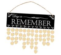 DINHEAROM DIY Birthday Reminder Wall Hanging Calendar Kit with Tags Perpetual Family Countdown Board for Home Decor Christmas and Anniversary Decoration Plaque for Living Room and Bedroom