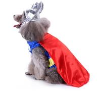 DINHEAROM Dog Halloween Costume Set with Hat and Outfit, Skin-friendly Polyester Material, Creative Design for Party and Cosplay, Red Funny Clothes for Pets