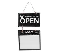 DINHEAROM Double Sided Business Hours Sign with DIY Vibrant Colours on Black Glass and Plastic Material, Wear-resistant Open Closed Display for Cafe Shop and Nail Salons
