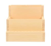 DINHEAROM Double-Tiered Small Wooden Nail Drill Storage Box with Pen Holder Multi-Function Cosmetic Organizer Desktop Makeup Container for Home and Salon Use