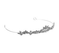 DINHEAROM Elegant Crystal Bridal Crown Small Headband for Wedding Sparkling Rhinestone Tiara Hair Accessory for Bride Comfortable Ergonomic Fit Suitable for Ball Gown and Modern Dress Styles