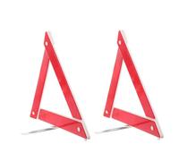 DINHEAROM Foldable Reflective Emergency Triangles 2Pcs Standard Roadside Warning Signs for Car Breakdown Safety Portable Vehicle Warning Kit