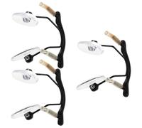 DINHEAROM Frameless Spectacle Nose Pads Replacement Ergonomic Shape 3pcs with Single Hole Design Lightweight Metal and Acrylic Nose Bridge for Rimless Glasses, for Office and Outdoor