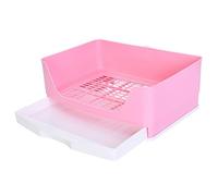DINHEAROM Guinea Pig Litter Box Bunny Training Potty Compact Rabbit Toilet for Animals Durable Plastic Design with Filtering Base for Clean Living Spaces
