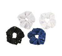 DINHEAROM Hair Rope Adorn 4Pcs Chiffon Fabric Star Hair Scrunchies for Women for Everyday and Special Events