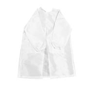DINHEAROM Hairdresser Apron with Long Sleeves and Pockets Washable Reusable Barber Shop Salon Work Clothes for Cosmetologists Hair Cutting Dyeing Spa Protection White Professional Stylist