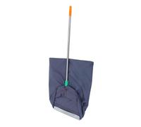 DINHEAROM Heavy Duty Long Handled Dustpan with Wind Feature Large Capacity Waste Bag for Outdoor Lawn Leaf Collection and Trash Picking