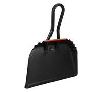 DINHEAROM Heavy Duty Metal Dustpan with Handle for Home Cleaning, Compact Iron Dustpan with Smooth Burr-Free Edges and Curved Front Edge, for Gathering Crumbs and Fine Debris in Tight Spaces
