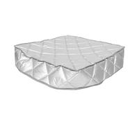 DINHEAROM Insulated Cover for Freezer and Camping Fridge with Aluminum Foil Material, Dustproof and Waterproof Protection, Silver Oxford Cloth with Magnet, for Patio and Balcony Use