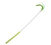 DINHEAROM Interactive Endless Cats Indoor Fun Extended Interaction Cat and Material Polyester Grass Wire Fiber Design Steel Fishing Rod for with Dogtail Providing for Kittens