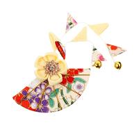 DINHEAROM Japanese Kimono Tassel Hair Clip Elegant Floral Hair Accessory for Women Lightweight Comfortable Japanese Style Headdress for All Occasions Beautiful Yellow Design