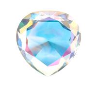 DINHEAROM Large 8cm Iridescent Heart-shaped Simulation Diamond Nail Art Decor Manicure Fake Diamond Hand Model Display Ornament for Nail Gems and Art Accessories