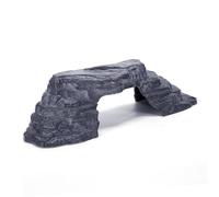 DINHEAROM Large Turtle Basking Platform and Cave Hideout with Ramp PP Material Realistic Stone Design for Aquarium and Fish Tank Landscape Suitable for Turtles Geckos Bearded Dragons and