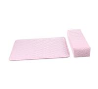 DINHEAROM Leather Manicure Hand Pillow 2pcs Rectangular Nail Art Rest Cushion Non-Slip Wrist Holder for Professional Nail Care and DIY