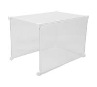 DINHEAROM Litter Box Shield: Litter Box Enclosure Guards - Plastic Privacy Screen Splash Guard - 17.5x11.5x11.5 Inch Transparent Easy Clean for Pet Toilet Room