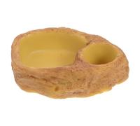 DINHEAROM Lizard Feeding Basin Tortoise Water Dish Reptile Supplies with Smooth Surface for Food and Water for Snakes Lizards and Tortoises in Aquatic Habitats