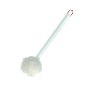 DINHEAROM Long Handle Bath Brush Double-Sided Soft Bristles Body Cleaning Exfoliating Scrubber for Back and Shower, White, Multipurpose Skin Massage Brush for Household Bath Use