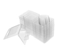 DINHEAROM Making Candles Mold Container 100pcs Transparent Heart-Shaped Plastic Trays Reusable for Candle Making and Aromatherapy use