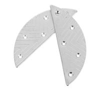 DINHEAROM Men Shoes Metal Heel Repair Pads with Nonslip Iron Construction, Half Moon Heel Guards for Boots and Sneakers, Secure Fix with Screws for Extended Shoe Lifespan