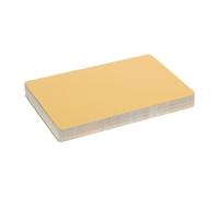 DINHEAROM Metal Business Card Blanks 100pcs Aluminum Engraving Plates Light Gold Color DIY Blank Visiting Cards for Laser Engraving Office Customer Use