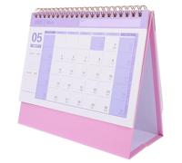 DINHEAROM Mini Desk Calendar with Dual Wire Binding Rotating Standing Flip Desktop Planner for Home Office and School Monthly Academic Calendar with Note Space Jul Dec