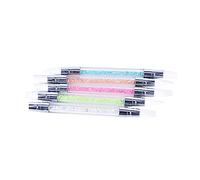 DINHEAROM Nail Art Carving Pen Silicone Head Nail Pen for Acrylic Sculpture for Manicure Pedicure Accessories Double-ended Design Gentle Touch