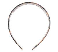 DINHEAROM Non Slip Acetate Pattern Hairband with Teeth Brown Face Washing Headband for Women Comfortable Shower and Daily Wear Hair Accessory Stylish Tortoiseshell Design for Charming Look