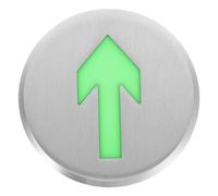 DINHEAROM One-way Arrow Exit Sign Glow in The Dark Emergency Floor Sign Stainless Steel Waterproof Safety Marker for Indoor and Outdoor Use Easy to Recognize Silver Arrow