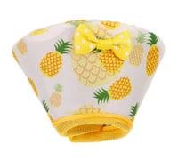 DINHEAROM Parrot Anti-bite Collar L Size Yellow Pineapple Pattern, Bird Neck Cone for Plumage Pecking Protection, Pet Bird Neckwear for Injury Prevention