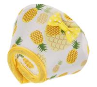 DINHEAROM Parrot Cone Collar Anti-Biting Bird Neck Protector Lightweight Yellow Pineapple Pattern M Size for Plumage Picking Prevention and Injury Healing